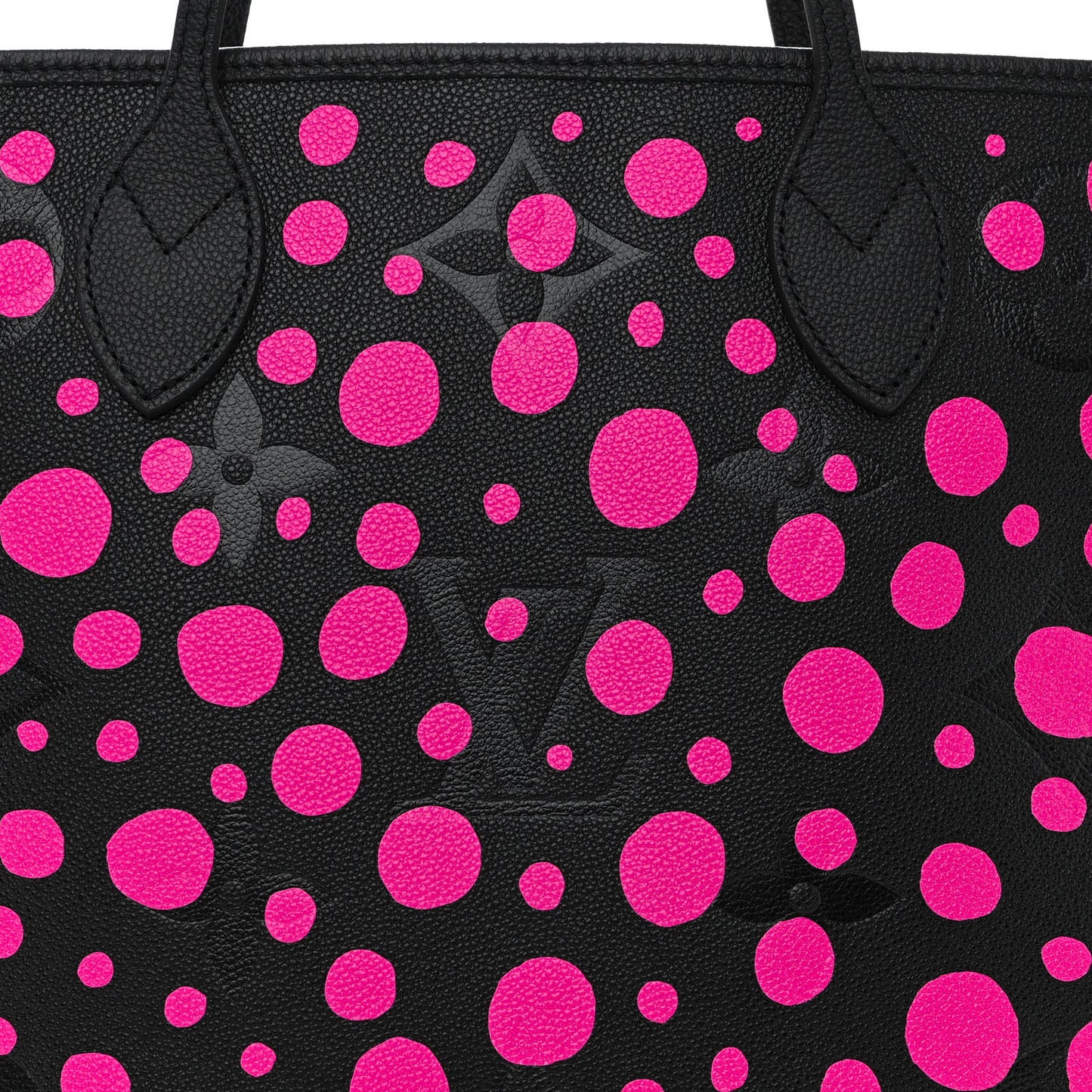 LV X YK Empreinte Infinity Dots Neverfull MM Black Fuchsia