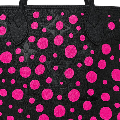 Louis Vuitton LV X YK Empreinte Infinity Dots Neverfull MM Black Fuchsia 9 of 12