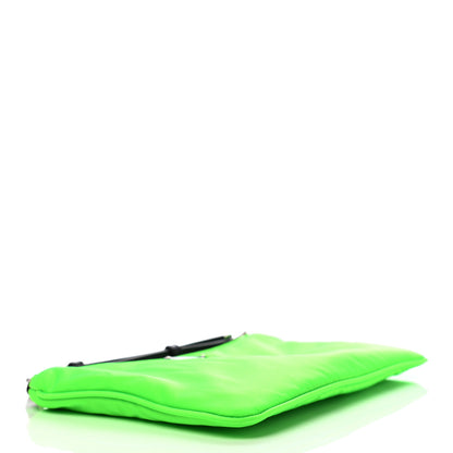 Prada Tessuto Nylon Saffiano Wristlet Green Fluo 4 of 8