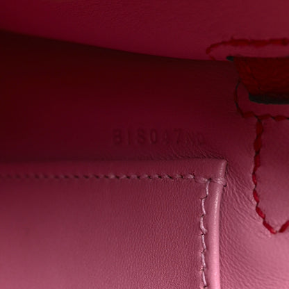 Hermes Chevre Mysore Verso Mini Kelly Sellier 20 Rouge Casaque Bubblegum 7 of 11