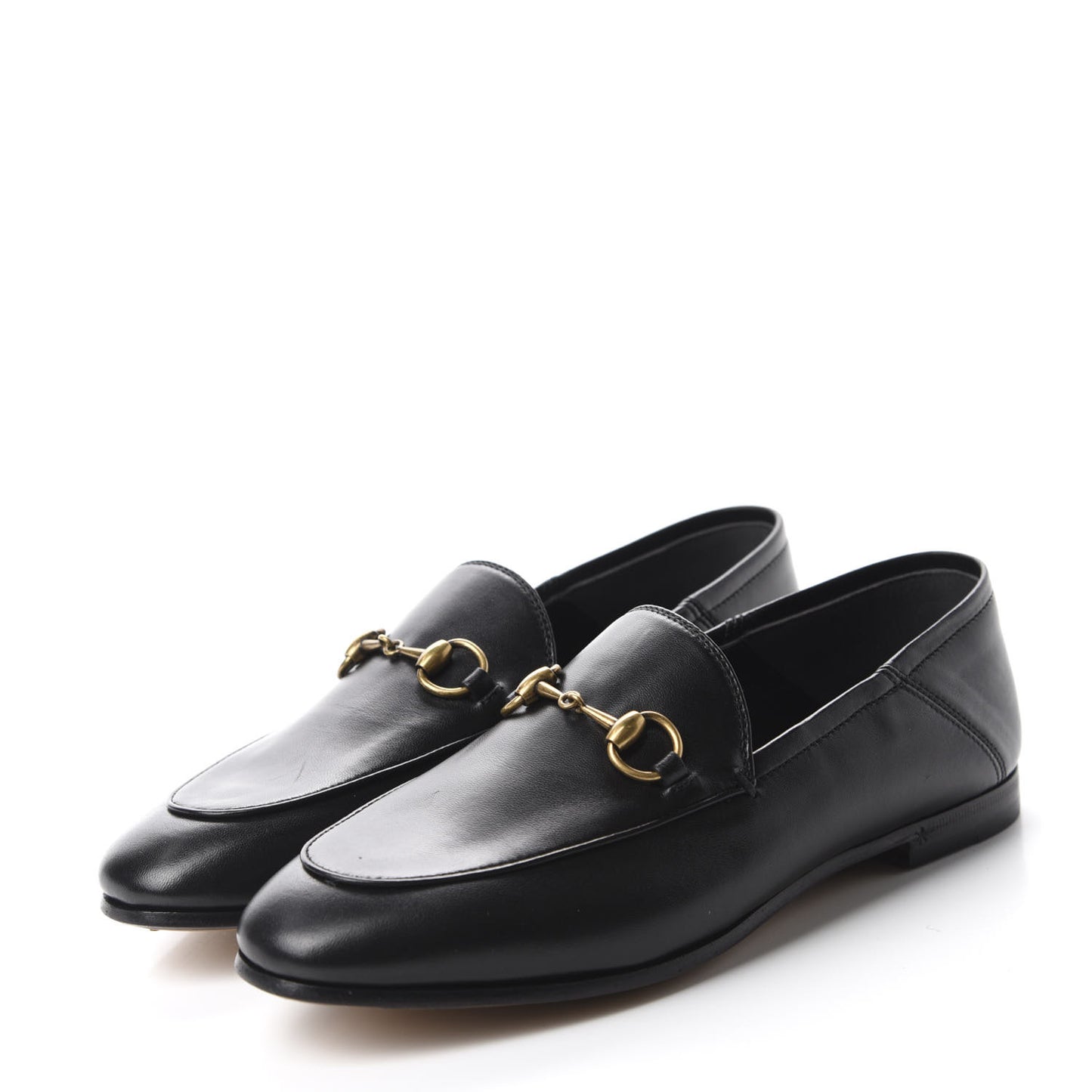 Lambskin Womens Brixton Horsebit Loafers 35.5 Black