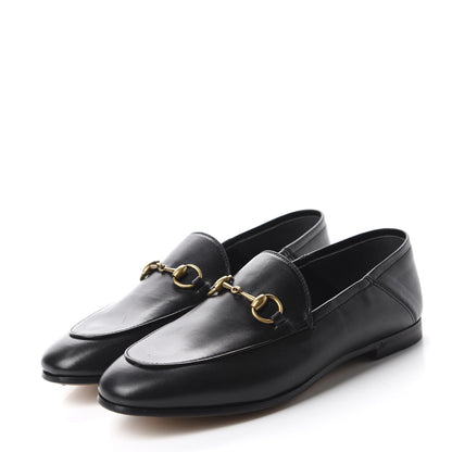 Gucci Lambskin Womens Brixton Horsebit Loafers 35.5 Black 3 of 10