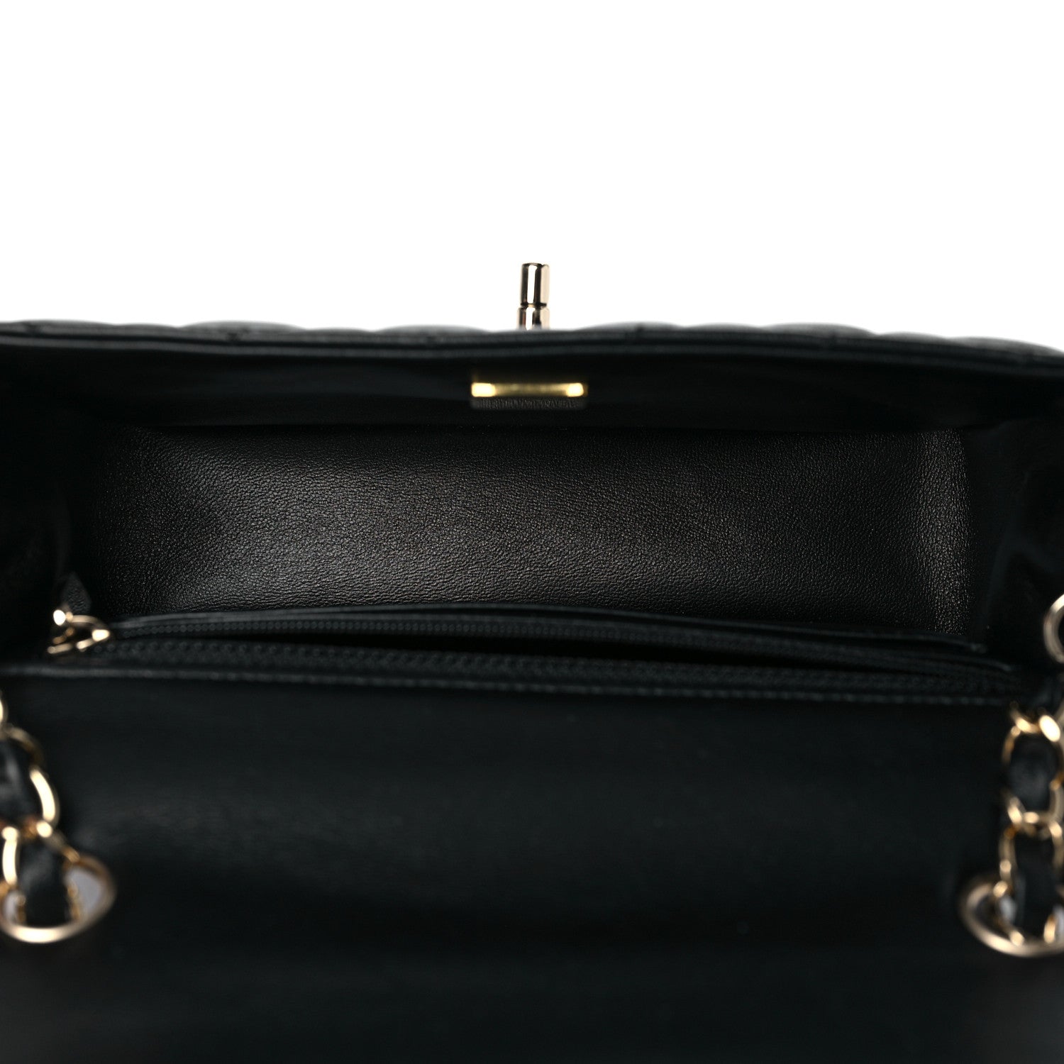 Chanel Lambskin Quilted Mini Rectangular Flap Black 5 of 10