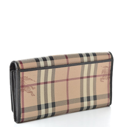 Burberry Haymarket Check Penrose Continental Wallet Chocolate 3 of 15