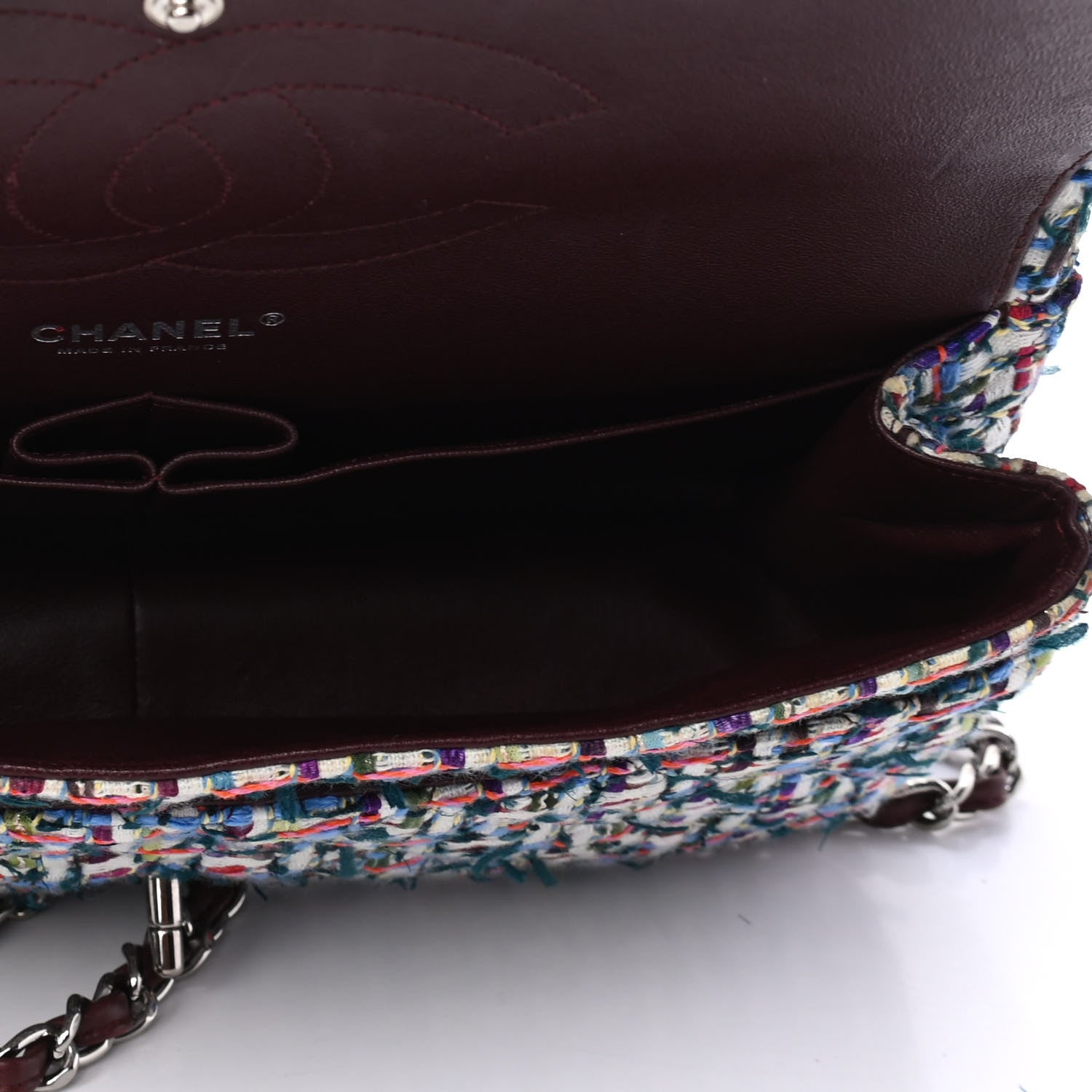 Chanel Tweed Quilted Jumbo Double Flap Multicolor 4 of 4