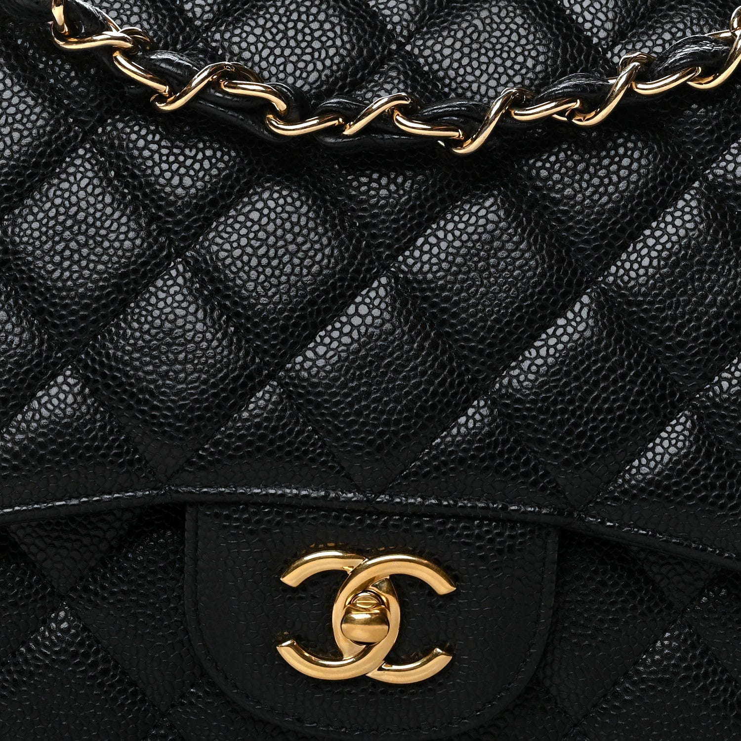 Chanel Caviar Quilted Jumbo Double Flap Black 8 of 10