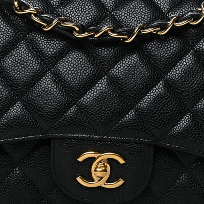 Chanel Caviar Quilted Jumbo Double Flap Black 8 of 10