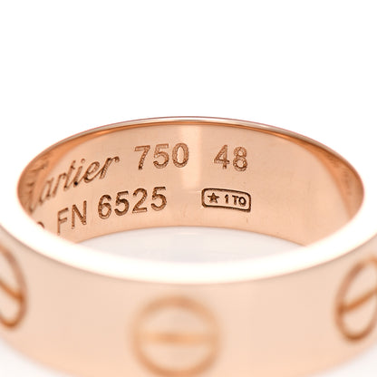 Cartier 18K Pink Gold 5.5mm LOVE Ring 48 4.5 5 of 5
