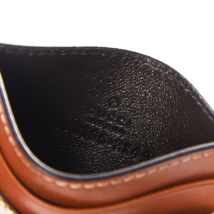 Gucci GG Supreme Monogram Calfskin Card Holder Beige Ebony Cuir 7 of 8