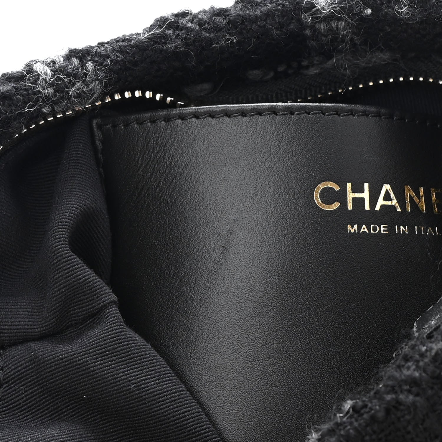 Chanel Cashmere Tweed Quilted CC Links Hobo Black Grey 11 of 12