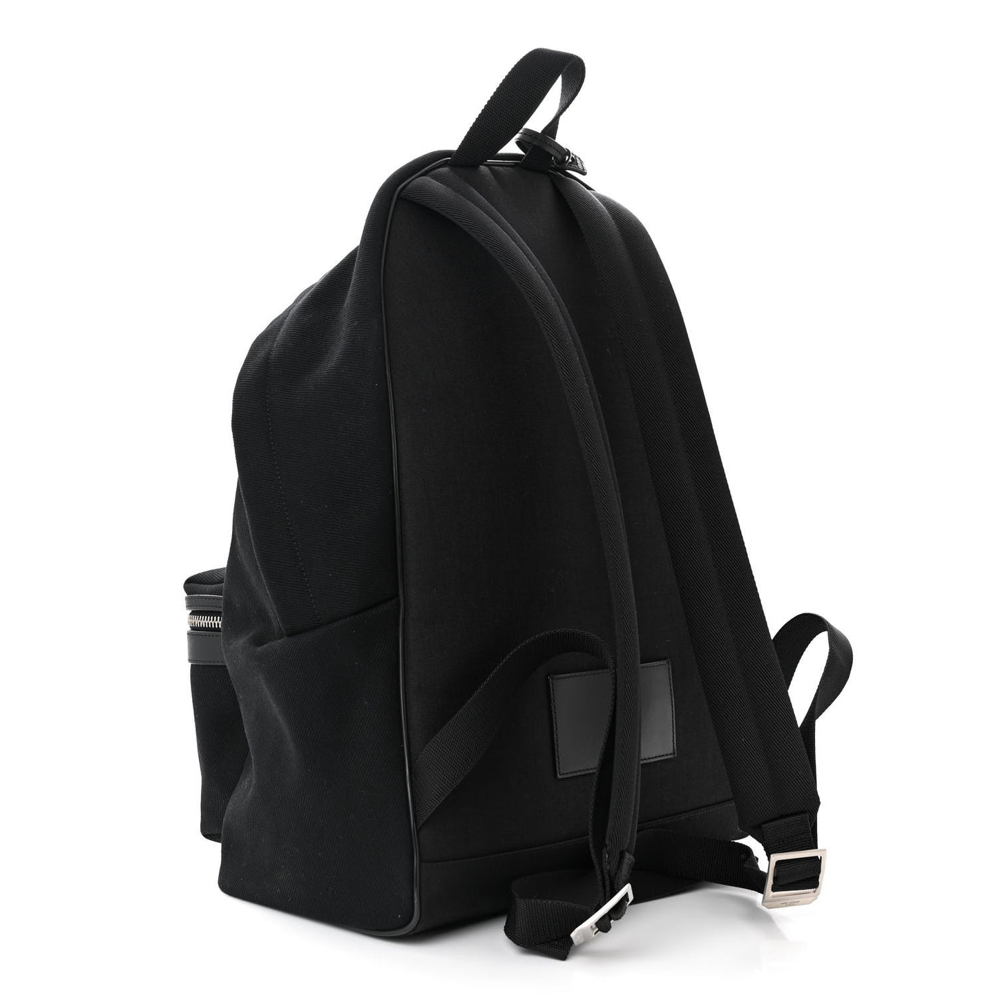 Canvas Signature Embroidered City Backpack Black