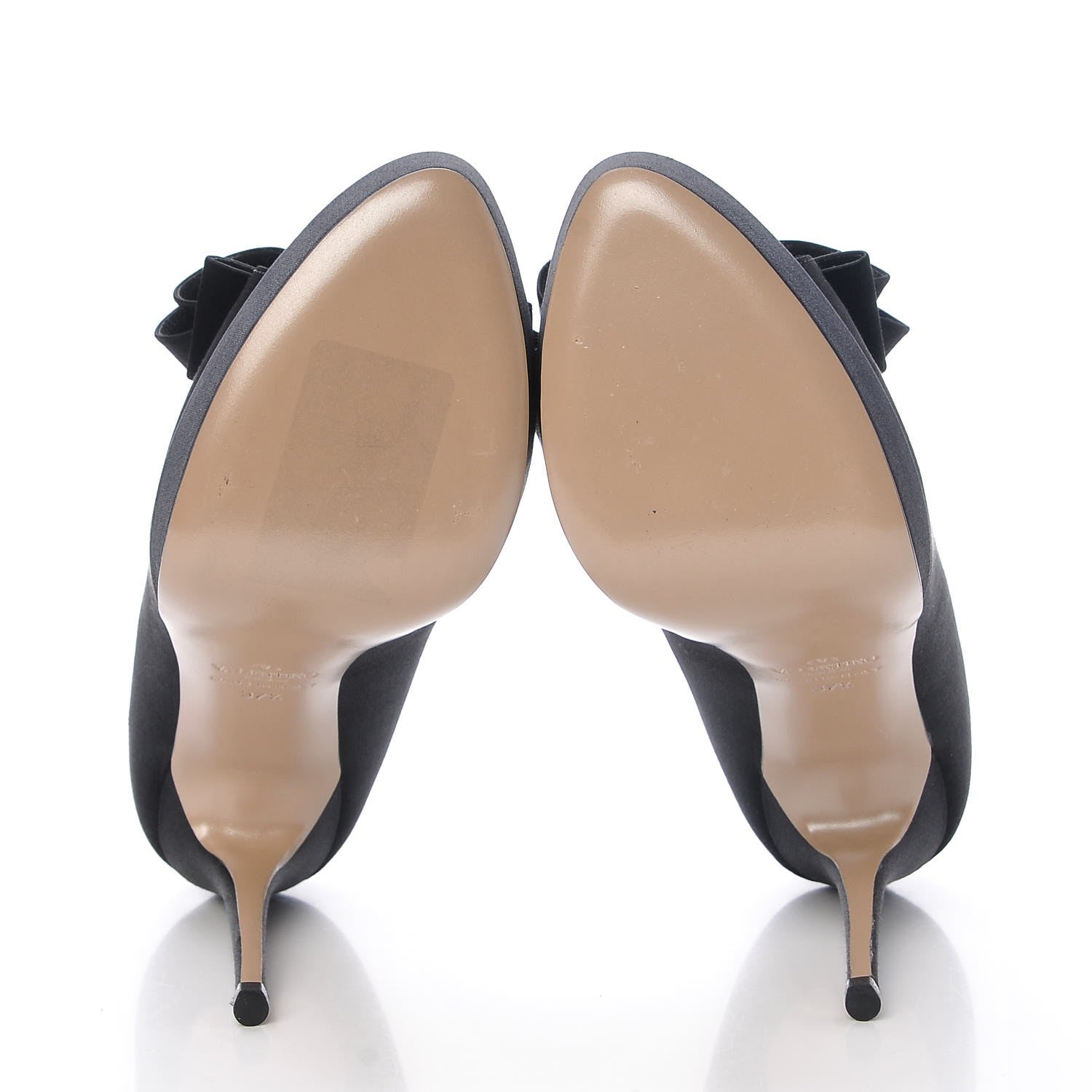 Valentino Garavani Satin Couture Bow Peep Toe 95/125mm Platform Pumps 37.5 Black 5 of 9