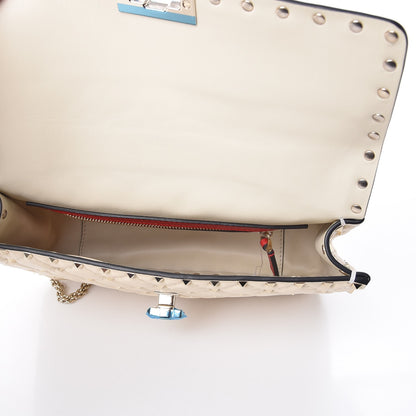 Valentino Garavani Nappa Medium Rockstud Spike Shoulder Bag Light Ivory 5 of 7
