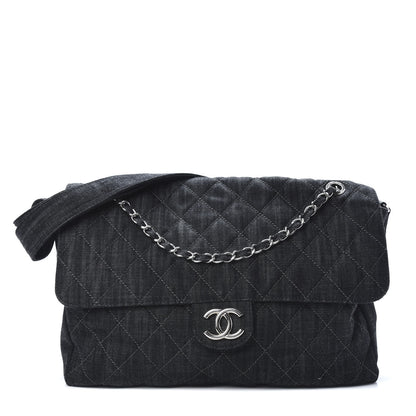 Chanel Denim Quilted Stretch Spirit Messenger Bag 1 of 10