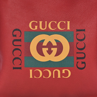 Gucci Calfskin Mens Logo Drawstring Backpack Red 11 of 11