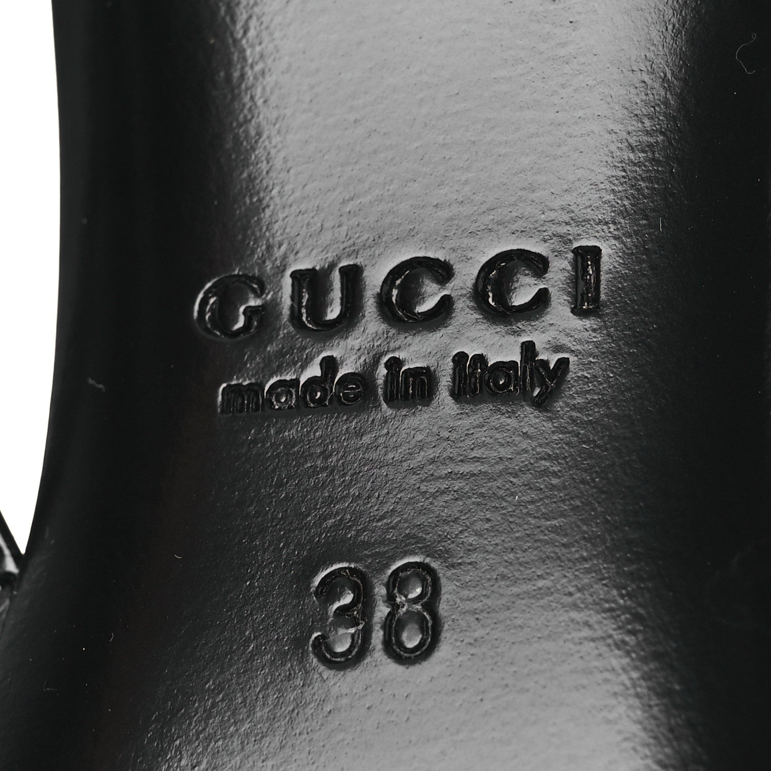 Gucci Patent Regent Calfskin Walma 65 Buckle Slingback Pumps 38