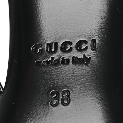Gucci Patent Regent Calfskin Walma 65 Buckle Slingback Pumps 38 Black 8 of 11