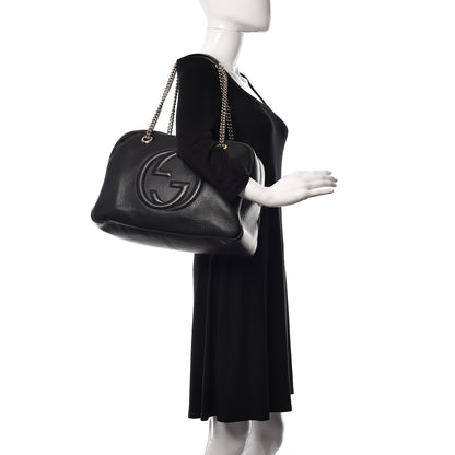 Gucci Pebbled Calfskin Medium Soho Bowler Black 2 of 11