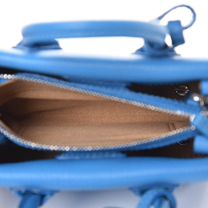 MCM Grained Calfskin X-Mini Milla Tote Tile Blue 7 of 12