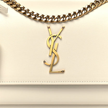Saint Laurent Calfskin Medium Monogram Sunset Blanc Vintage 7 of 9