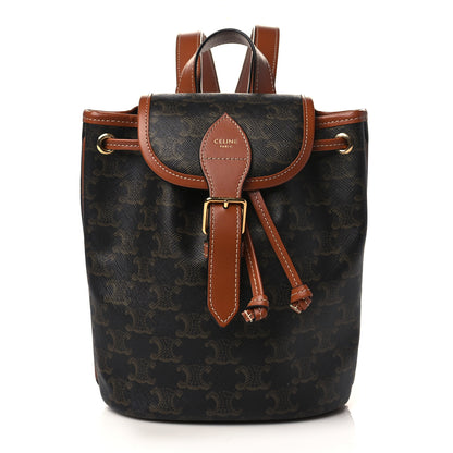 Celine Triomphe Canvas Calfskin Mini Folco Backpack Tan 2 of 9