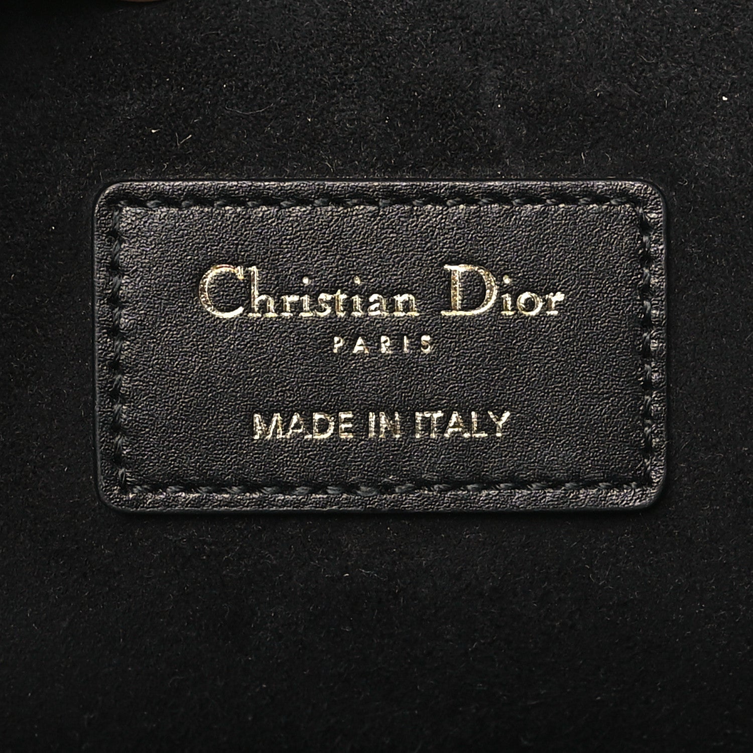 Christian Dior Calfskin CD Embossed Medium C'est Chain Bucket Bag Black 6 of 9