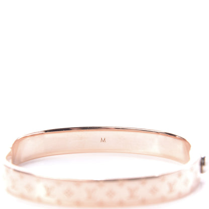 Louis Vuitton Brass Monogram Nanogram Cuff M Pink Gold 4 of 6