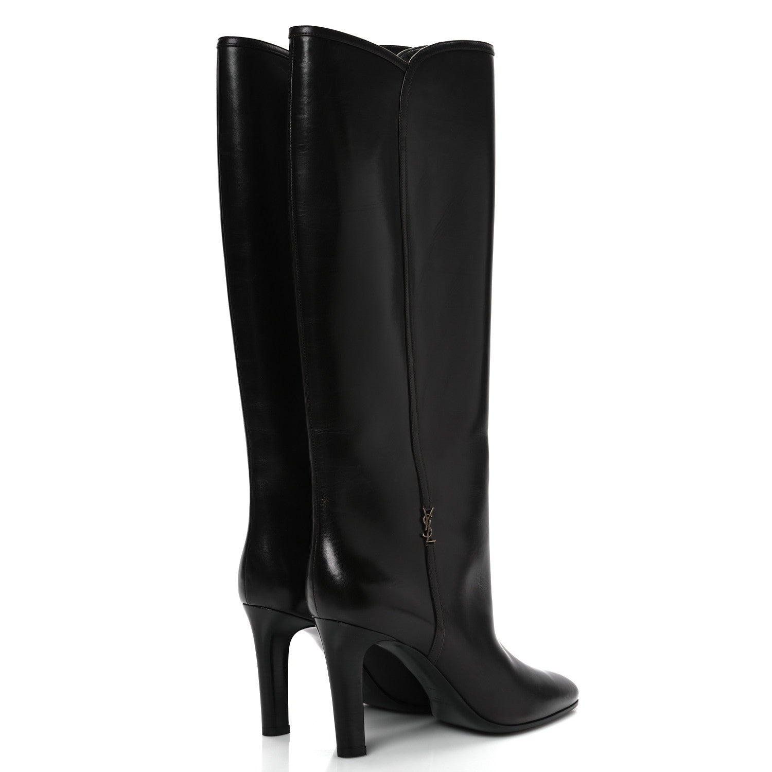 Saint Laurent Jane 90 Knee High Boots 41 Mocaccino 4 of 9