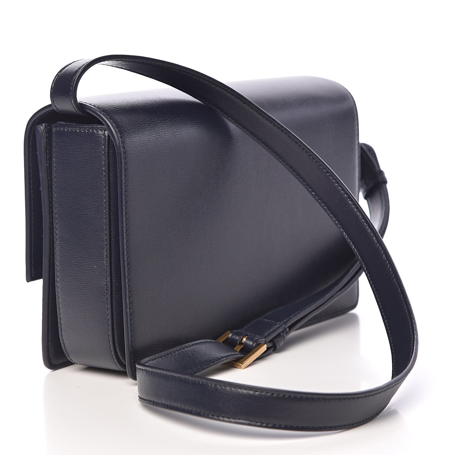Saint Laurent Smooth Calfskin Suede Medium Bellechasse Navy 3 of 14