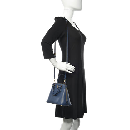 Prada Saffiano Lux Small Promenade Tote Azzurro 2 of 13