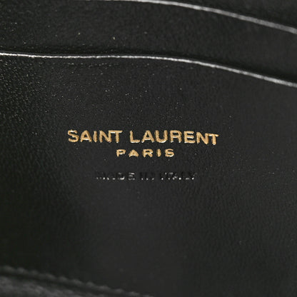 Saint Laurent Grain De Poudre Matelasse Monogram Mini Lou Camera Bag Black 4 of 9