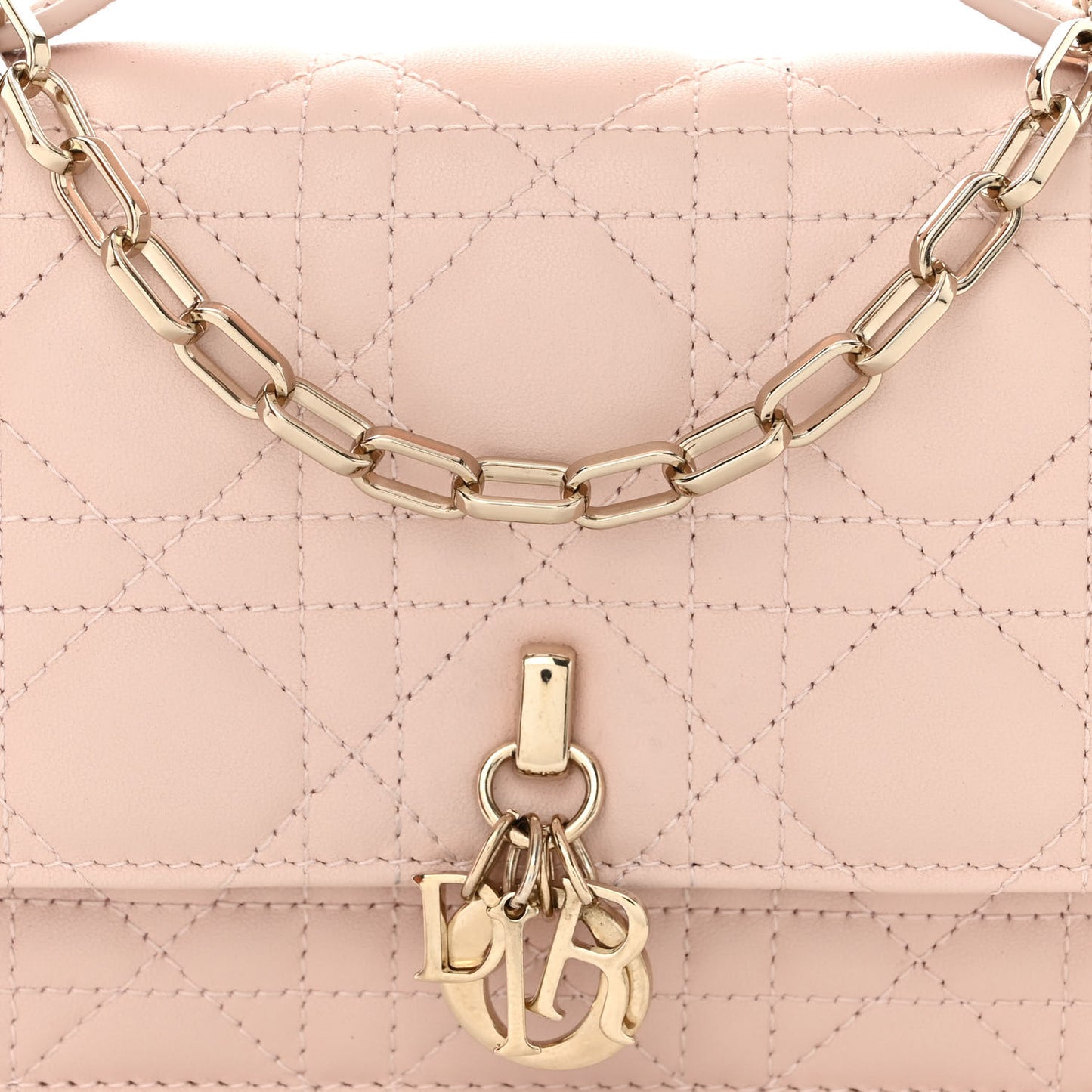 Lambskin Cannage Mini My Dior Bag Rose Poudre