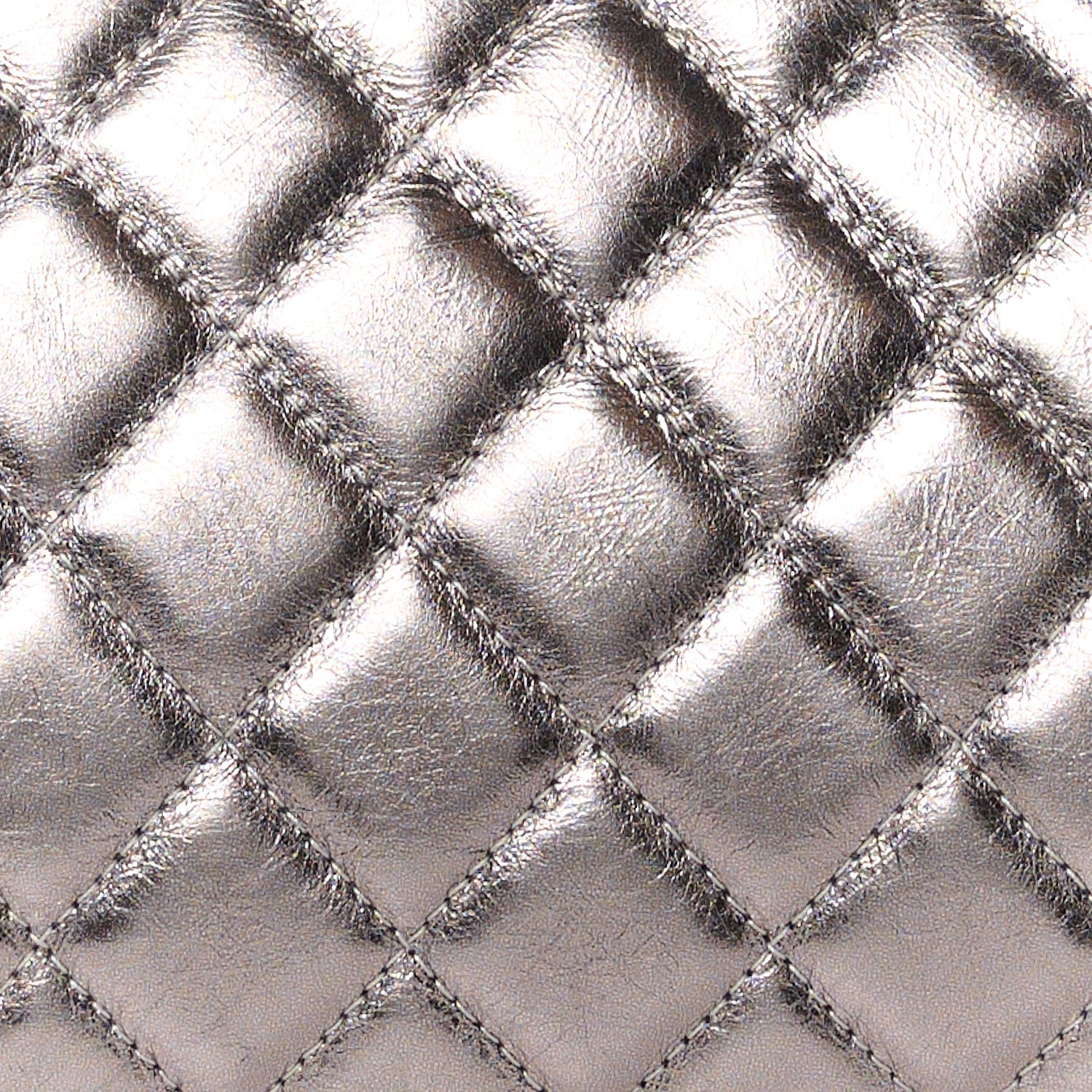 Chanel Metallic Aged Calfskin Quilted Timeless Clutch Silver 9 of 12