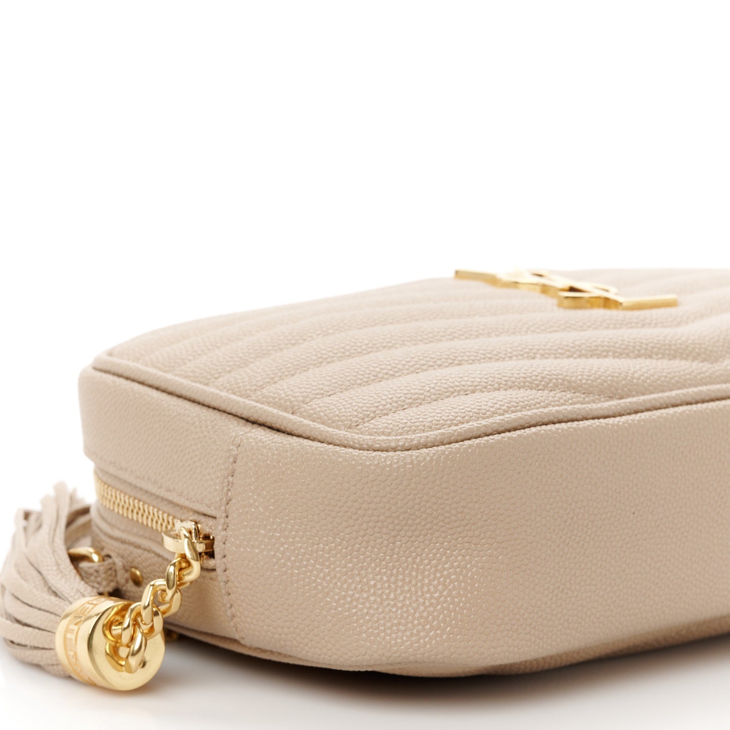 Grain De Poudre Matelasse Monogram Mini Lou Camera Bag Dark Beige