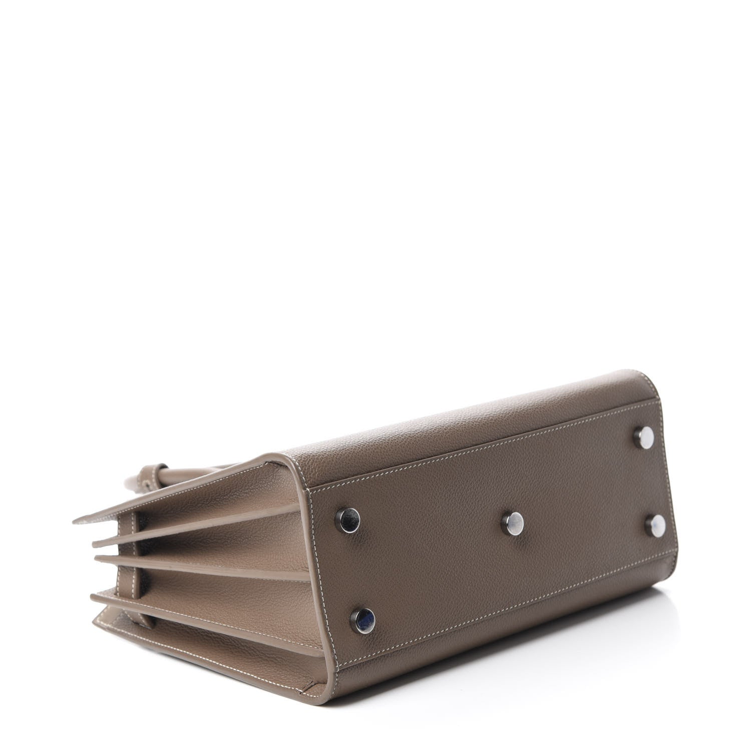 Saint Laurent Grained Calfskin Topstich Baby Sac De Jour Taupe 4 of 10