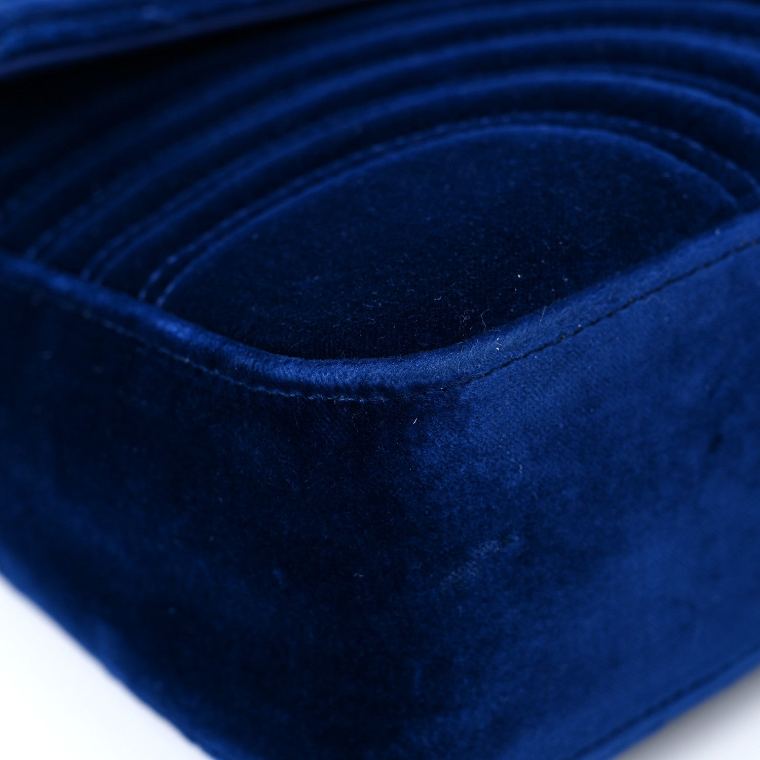 Gucci Velvet Matelasse Medium GG Marmont Shoulder Bag Cobalt Blue 8 of 20