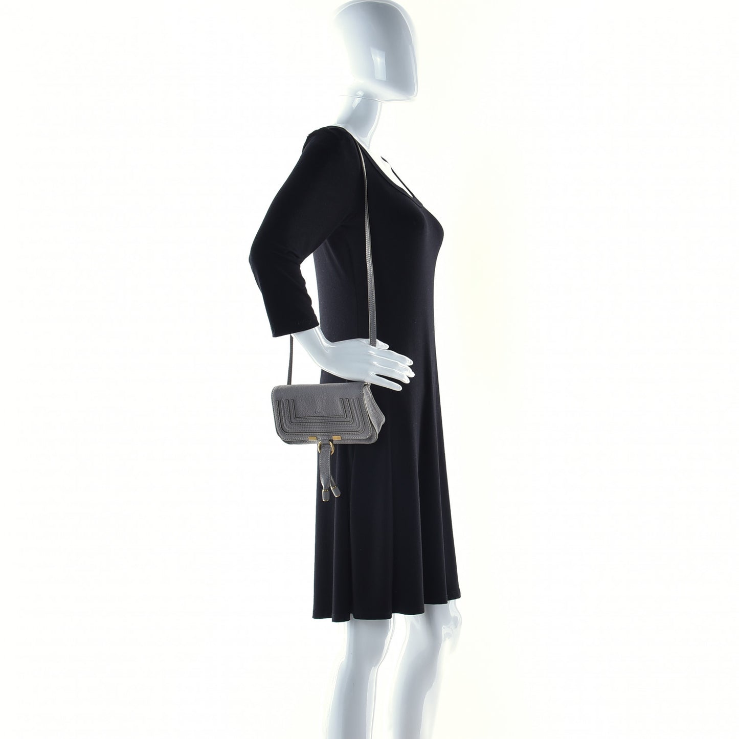 Calfskin Marcie Convertible Belt Bag Cashmere Grey