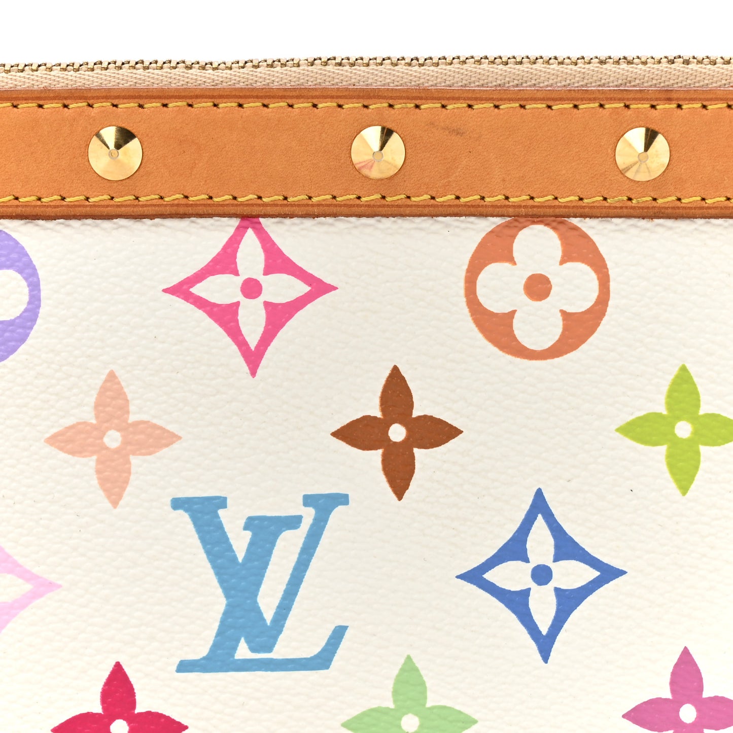 Monogram Multicolor Pochette Accessories White
