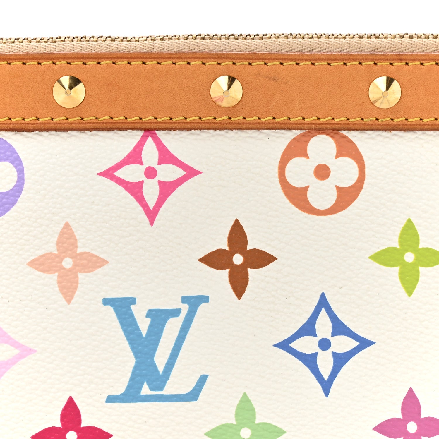 Louis Vuitton Monogram Multicolor Pochette Accessories White 8 of 17