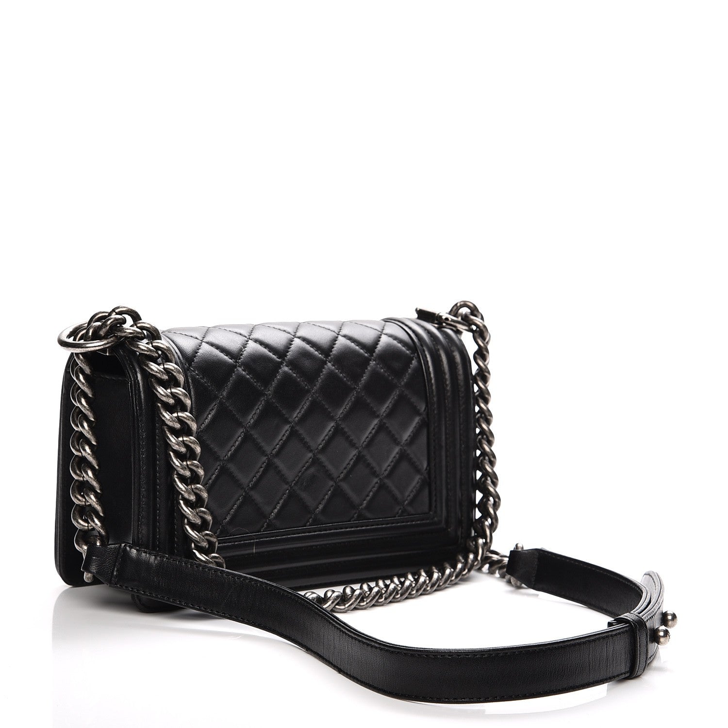 Chanel Lambskin Quilted Small Boy Flap Black 3 of 7