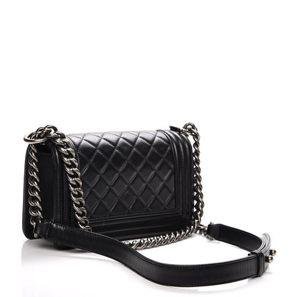 Chanel Lambskin Quilted Small Boy Flap Black 3 of 7