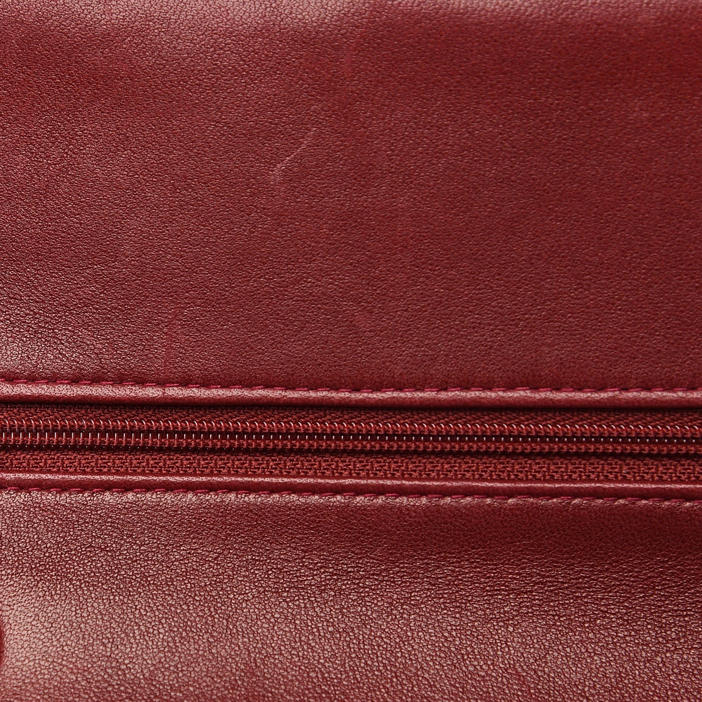 Lambskin Quilted Medium Double Flap Red