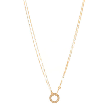 Cartier 18K Yellow Gold 2 Diamond LOVE Necklace 1 of 5