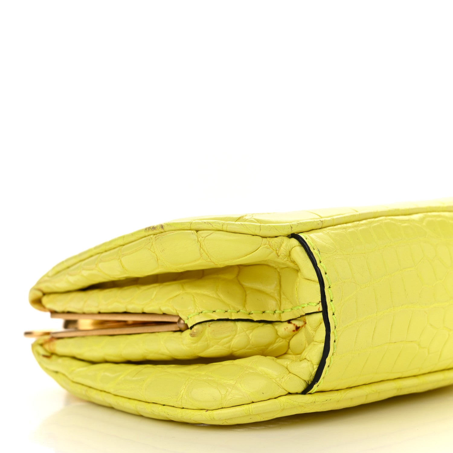 Burberry Alligator Mini Frame Bag Neon Yellow 9 of 13