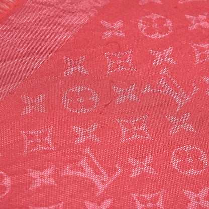 Louis Vuitton Silk Lurex Wool Monogram Shine Shawl Fuchsia 7 of 7
