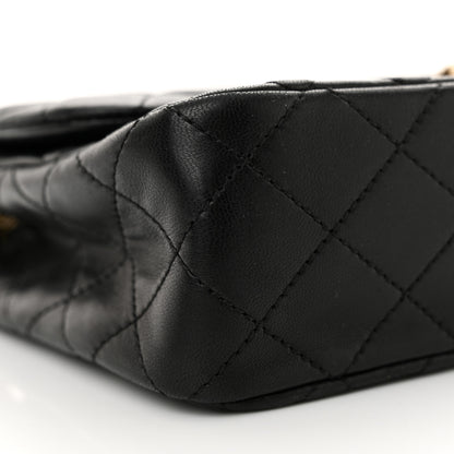 Chanel Lambskin Quilted Medium Westminster Pearl Flap Black 9 of 12