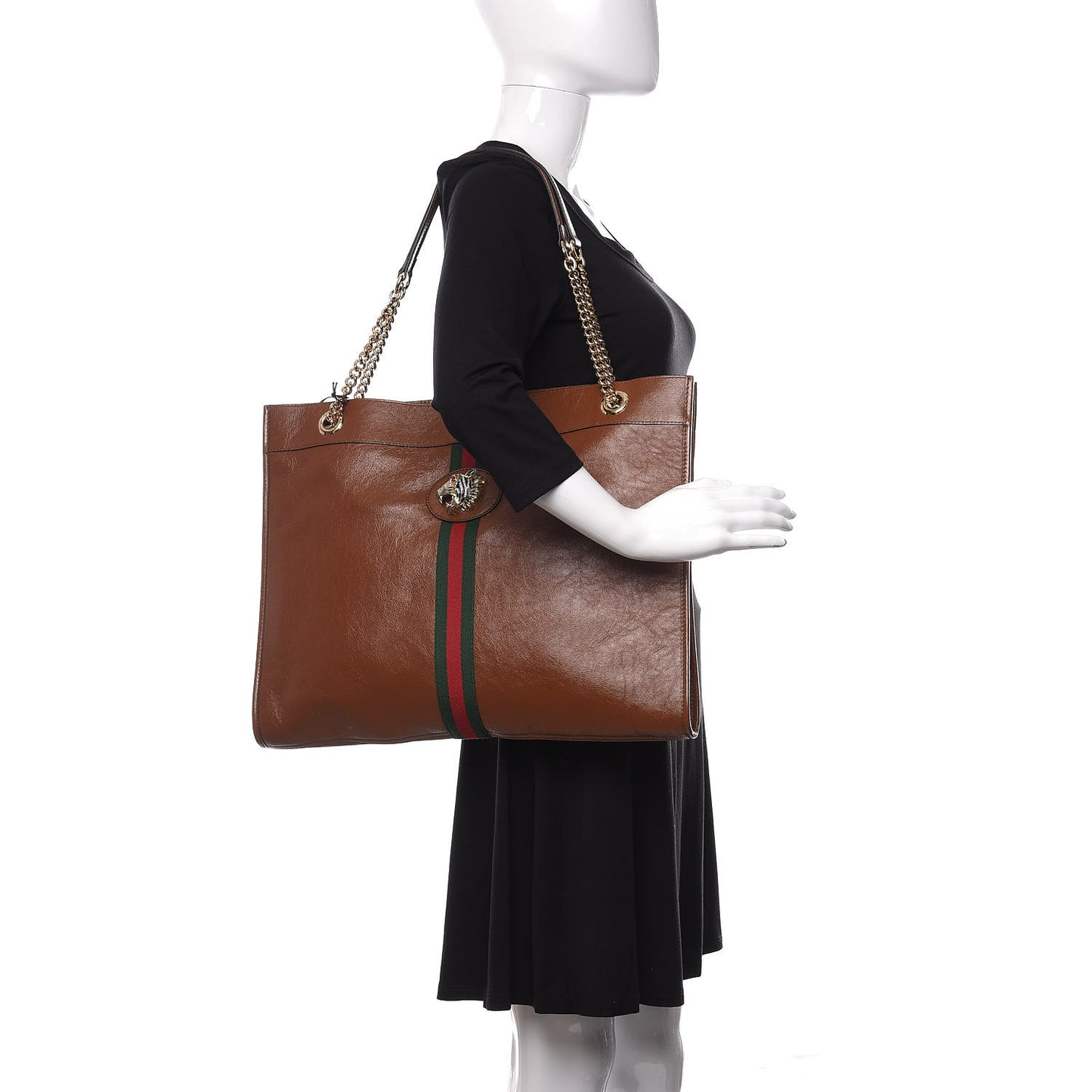 Calfskin Large Rajah Chain Tote Cuir
