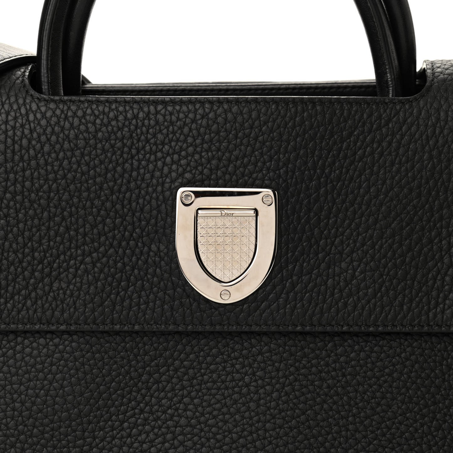 Grained Calfskin Medium Diorever Flap Black