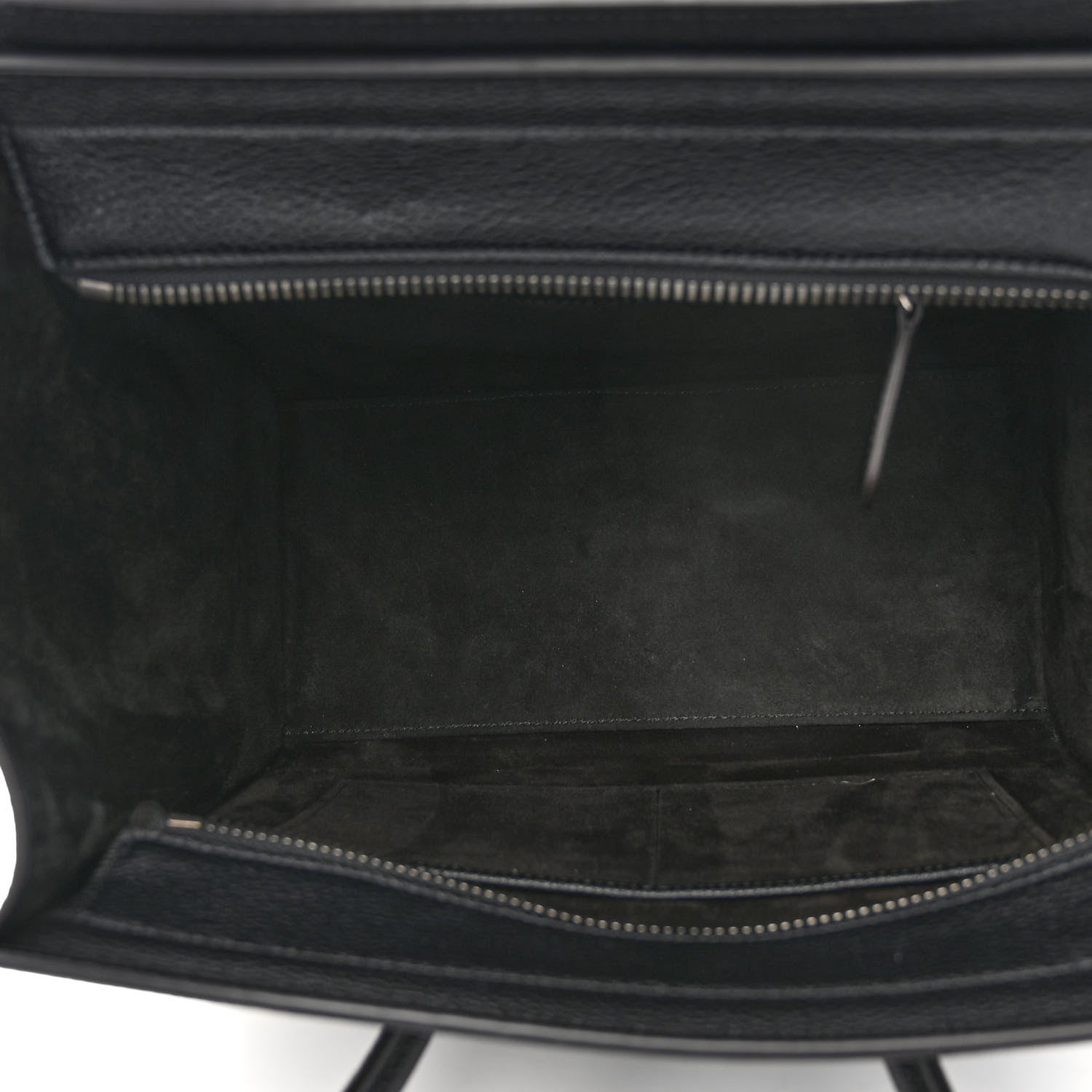 Celine Drummed Calfskin Micro Luggage Black 5 of 10