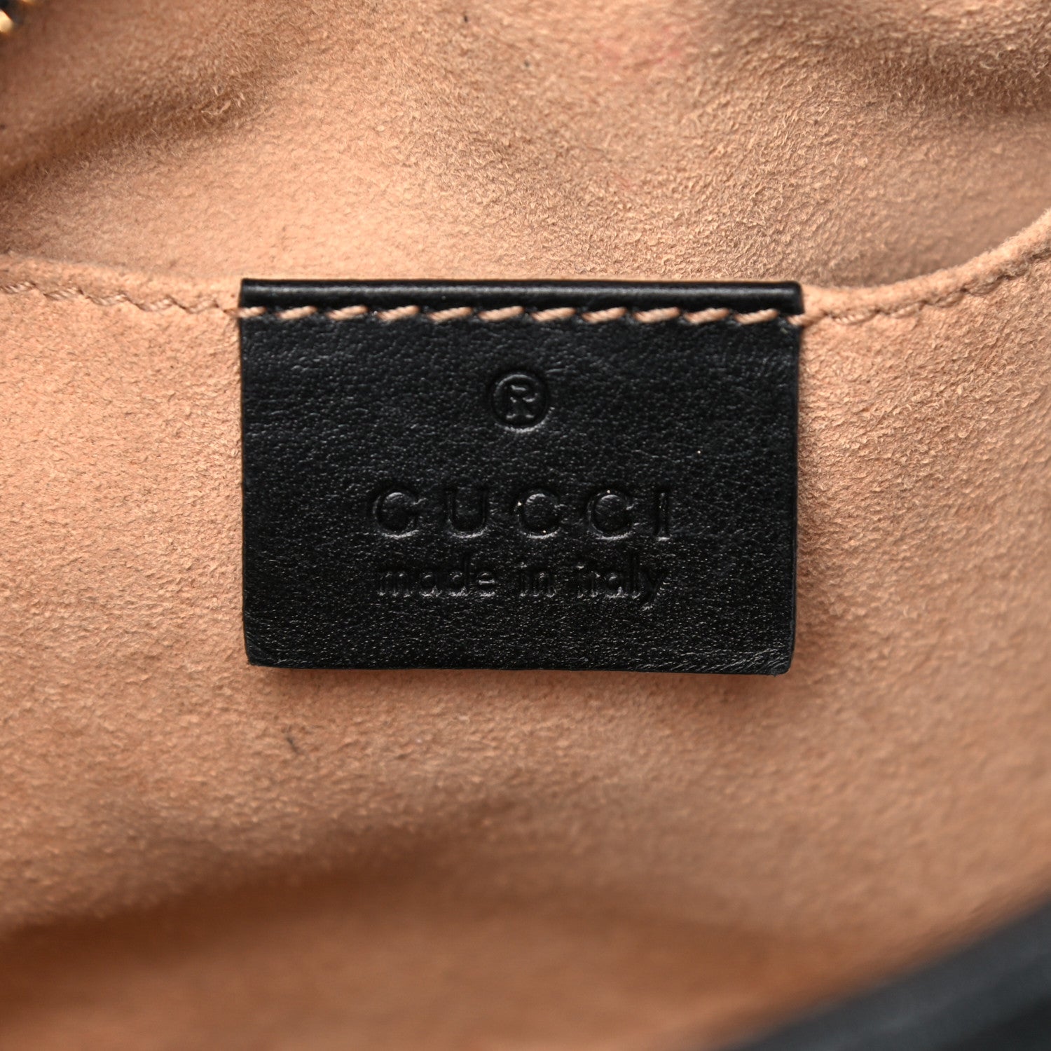 Gucci Calfskin Matelasse Mini GG Marmont Chain Shoulder Bag Black 6 of 16